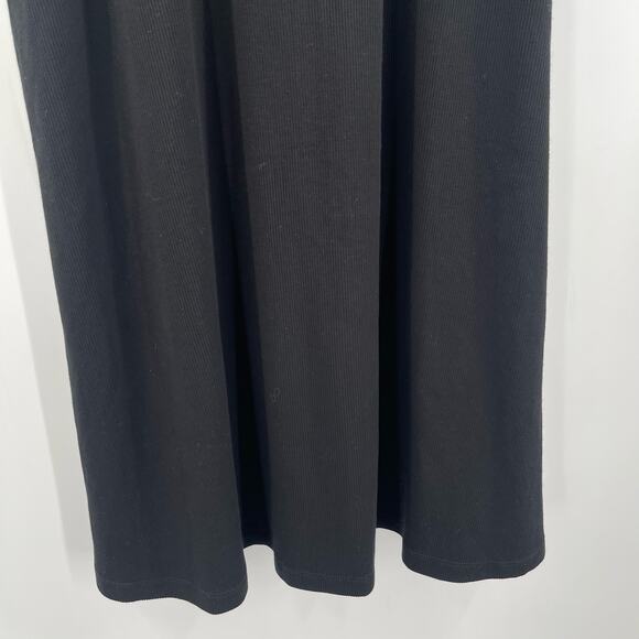 MARINE LAYER Lexi Rib Leah Dress Extra Small Black Ribbed One Bow Shoulder NWT - Picture 7 of 12
